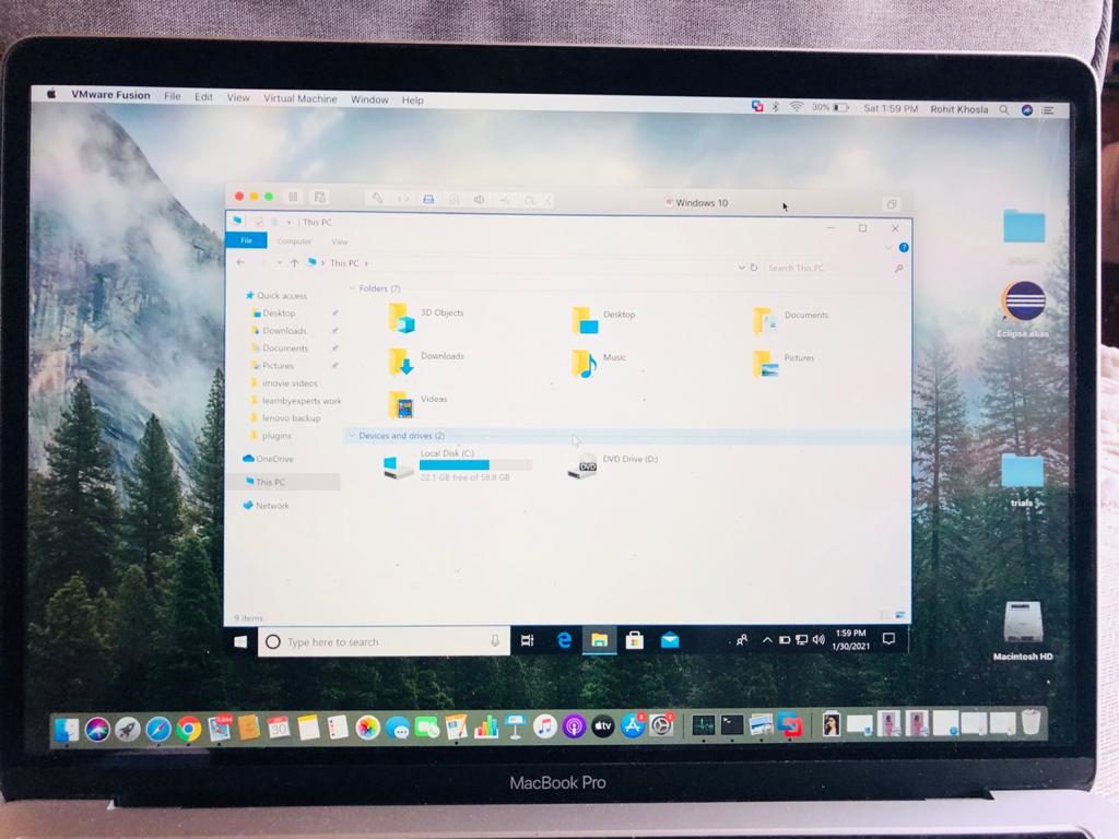 how to run mac on windows vmware